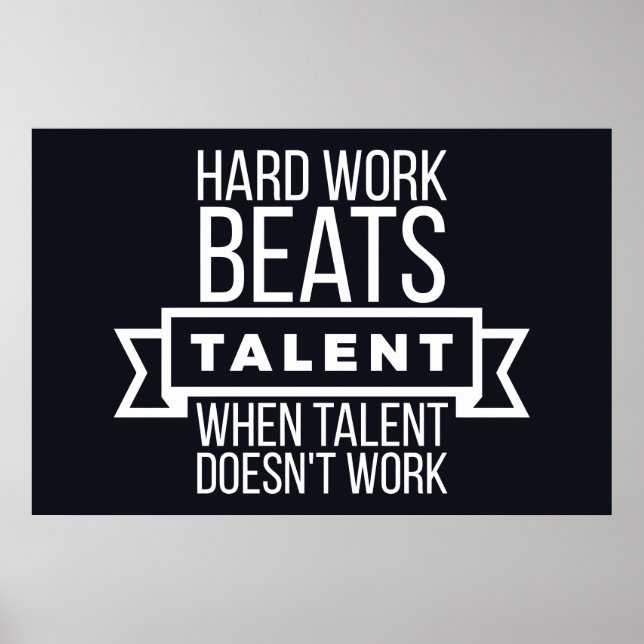 Hårt arbete slår talanger när talanger inte funger poster (Framsidan)