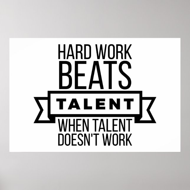 Hårt arbete slår talanger när talanger inte funger poster (Framsidan)