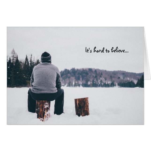 "Hårt att tro" Hälsningskort (Framsidan Horizontal)
