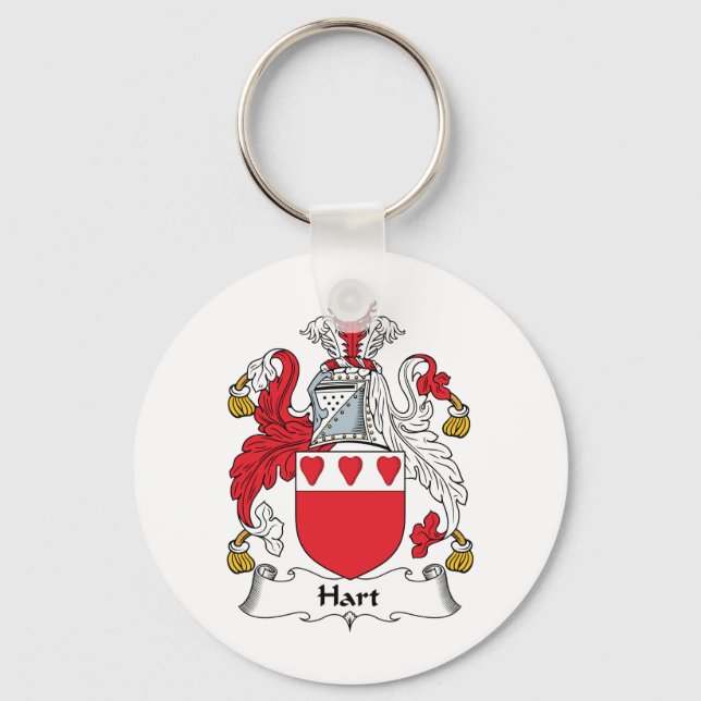 Hart Family Crest Nyckelring (Framsida)