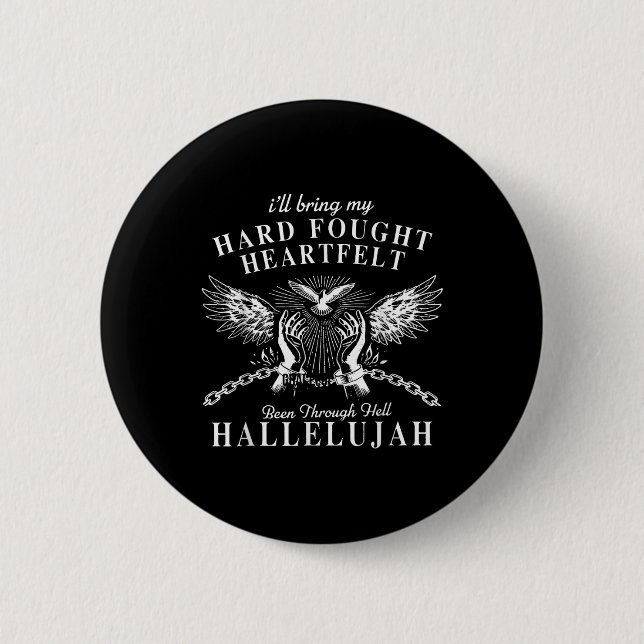 Hårt fatt genom helvetet Hallelujah Knapp (Framsida)