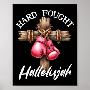 Hårt fold Hallelujah Boxing älskar Gud Faith Jes Poster