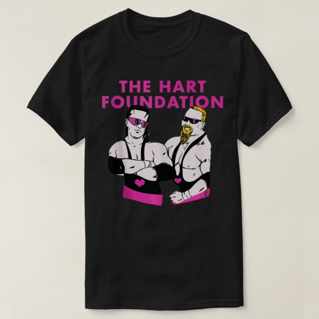 Hart Foundation Wrestling T Shirt (Design framsida)