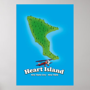 Hart Island New York New York karta Poster