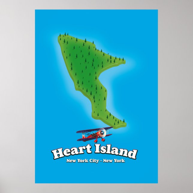 Hart Island New York New York karta Poster (Framsidan)