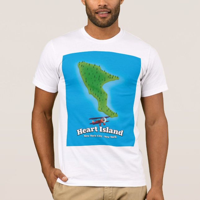 Hart Island New York New York karta T Shirt (Framsida)
