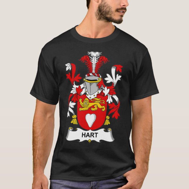 Hart Jackar Arm Family Crest T Shirt (Framsida)