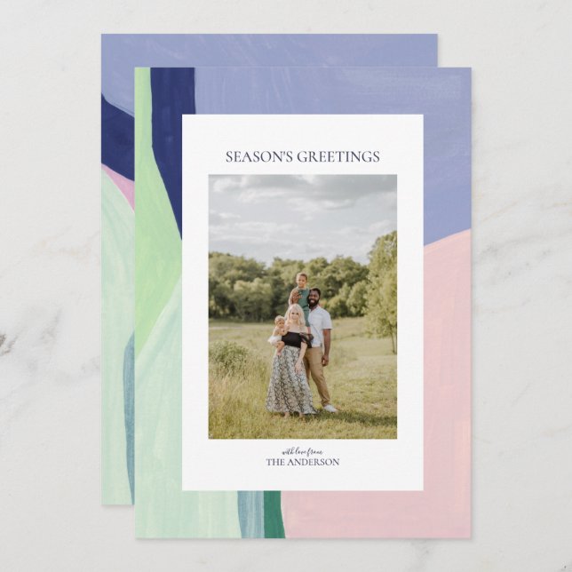 Hårt julfotingskort i Helgdag Julkort (Fram/baksida)