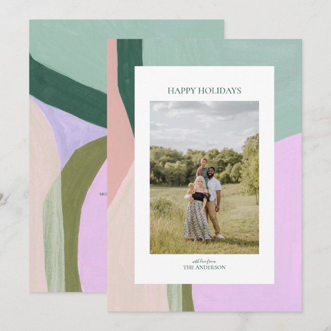 Hårt julfotingskort i Helgdag Julkort (Fram/baksida)