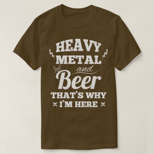Hårt metall musik och öl 2 t shirt (Design framsida)
