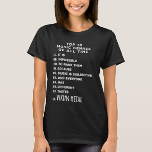 Hårt Metall säger Metalheads Top 10 Rankningsdocka T Shirt