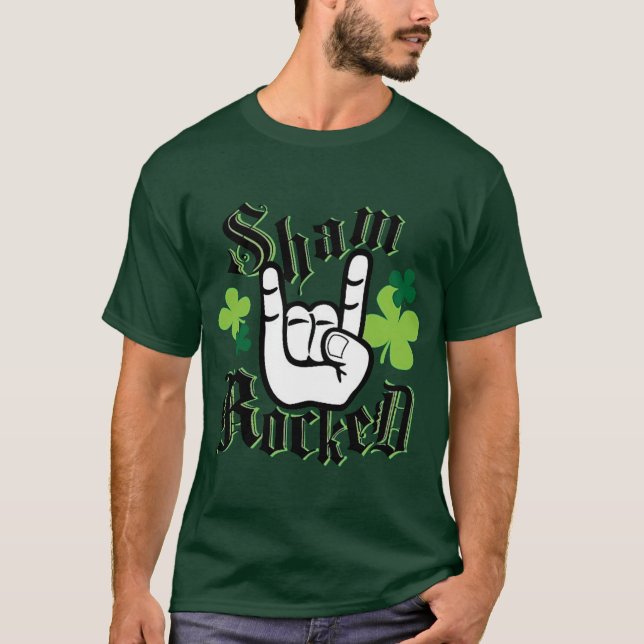 Hårt Metall-skam, rostat irländskt St patrick's da T Shirt (Framsida)