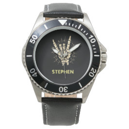 Hårt metall-skelett, Rock and roll Halloween Armbandsur