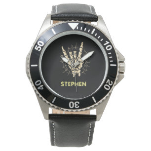 Hårt metall-skelett, Rock and roll Halloween Armbandsur
