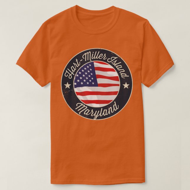 Hart-Miller Island - Patriotic Maryland Souvenir T T Shirt (Design framsida)