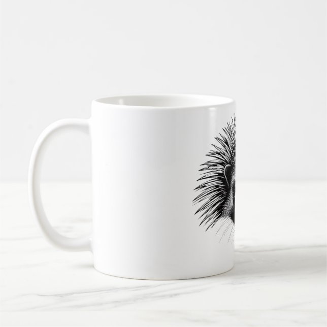 Hårt och ändå bärkraftig Porcupine T-Shirt Kaffemugg (Vänster)