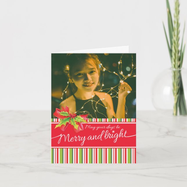 Hårt och ljust rött jokerkort helgkort (Framsida)