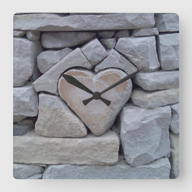 Hart of Stone Wall Clock Fyrkantig Klocka (Framsida)