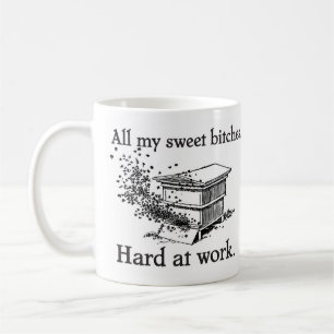 hårt på arbete kaffemugg