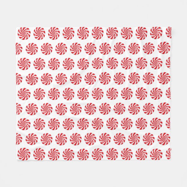 Hårt peppermint Candy Design Fleece Blanket (Framsidan (Horisontell))