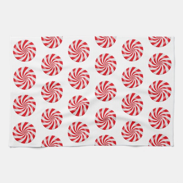 Hårt Peppermint Candy Design Kitchen Towel Kökshandduk (Horisontell)
