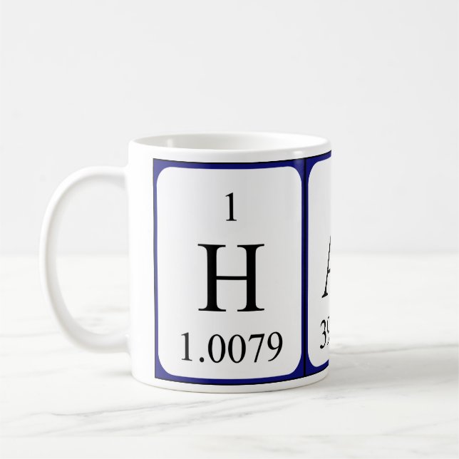 Hart Periodisk bord namn mugg (Vänster)