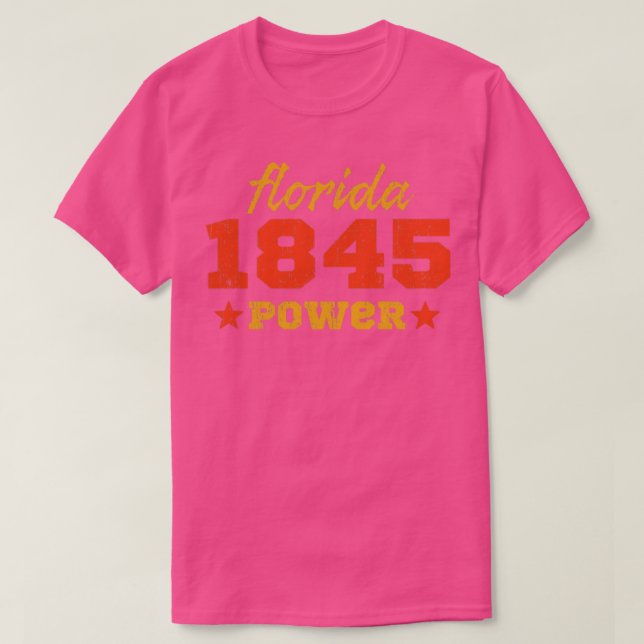 Hårt ritat Florida Power2 T Shirt (Design framsida)