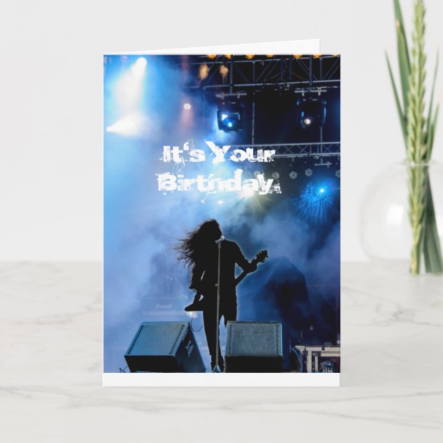 Hårt Rockin-fågelkort i Metall Kort (Framsida)