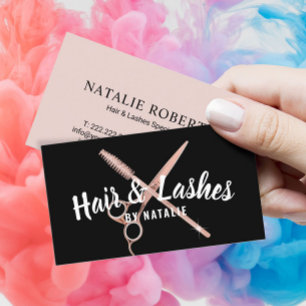 Hårt schilistiskt lash Beauty Salon Ro Guld Visitkort