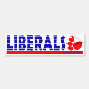 Hårt slag-riklig liberal person bildekal