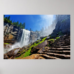 Hårt spray från Vernal Yosemite nationalpark Poster