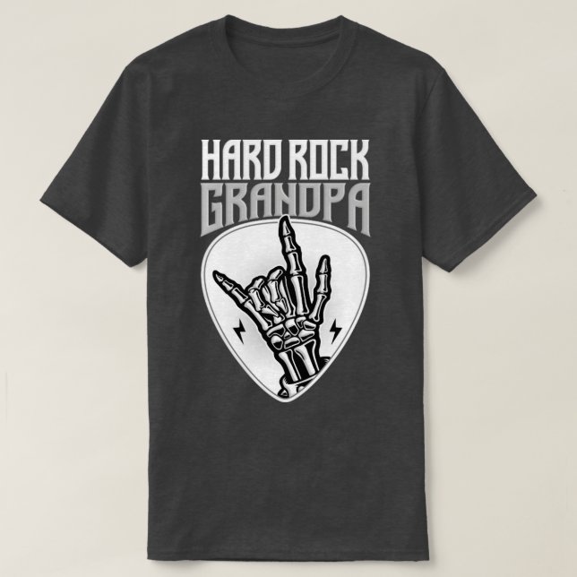 Hårt Sten Grandpa Sten Hand-tecken T Shirt (Design framsida)