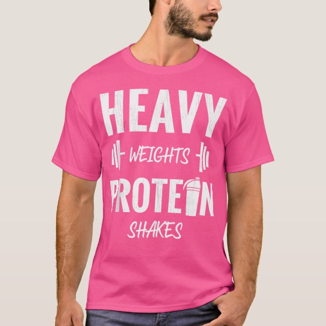 Hårt viktskydd Protein skakar om från en underlig  T Shirt (Framsida)
