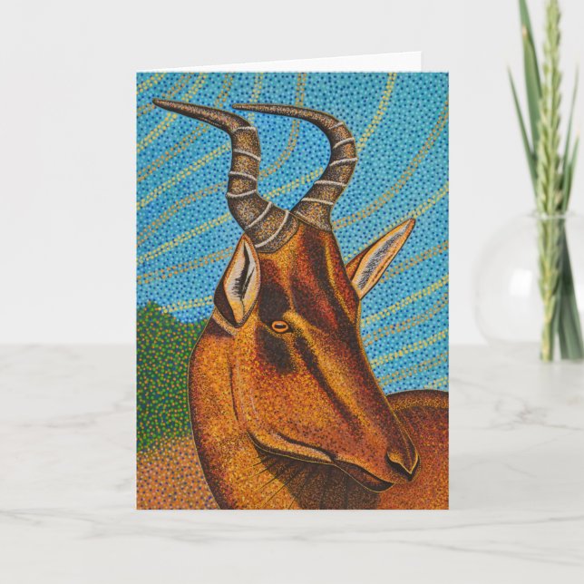 Hartebeest Greeting Card Kort (Framsida)