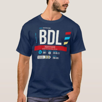 Hartford BDL Airport Code Baggage Märkre 1 T Shirt