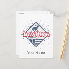 Hartford City Connecticut United Stater USA Helg Vykort