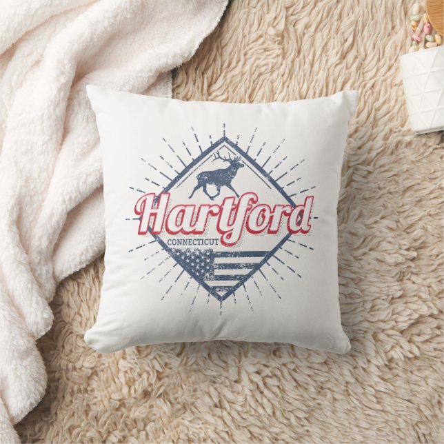 Hartford City Connecticut United Stater USA Kudde (Filt)