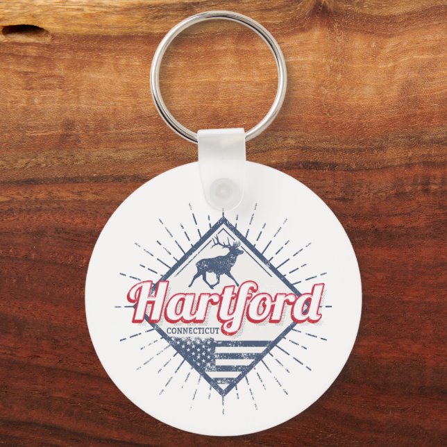 Hartford City Connecticut United Stater USA Nyckelring (Framsida)