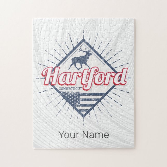 Hartford City Connecticut United Stater USA Pussel (Vertikal)
