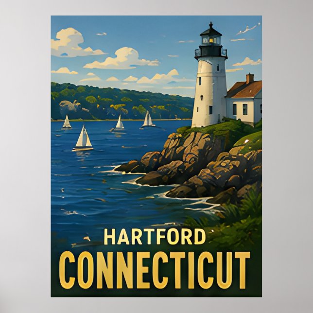 Hartford Connecticut Resa Present Poster (Framsidan)