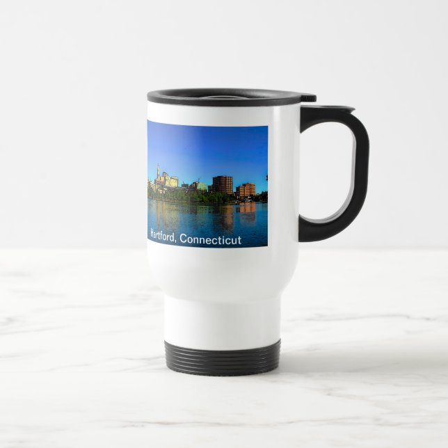 Hartford Connecticut Skyline Tecknad Resemugg (Höger)