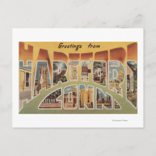 Hartford, Connecticut - Stora Brev Scenes 3 Vykort