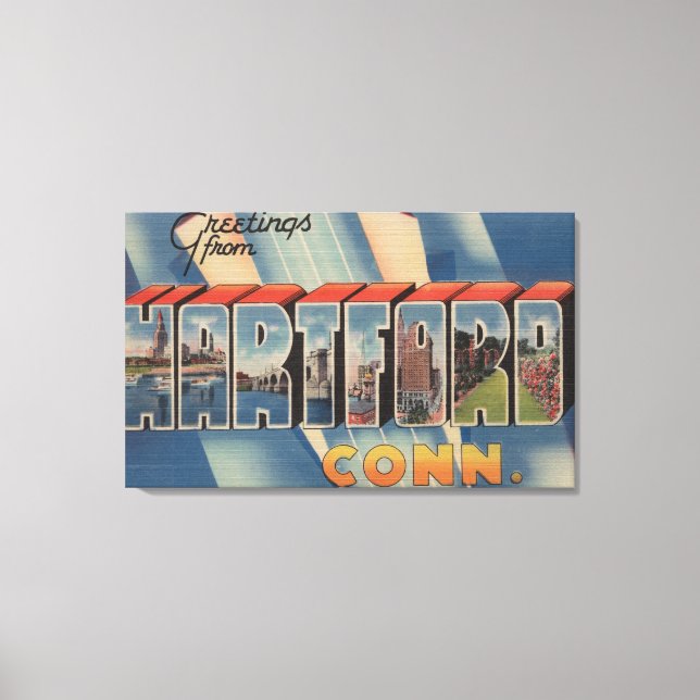 Hartford, Connecticut - Stora Brev Scenes 4 Canvastryck (Framsida)