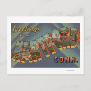 Hartford, Connecticut - Stora Brev Scenes Vykort