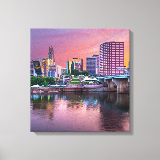 Hartford Connecticut Wrapped Canvas 16,80 x 17,50  (Framsida)