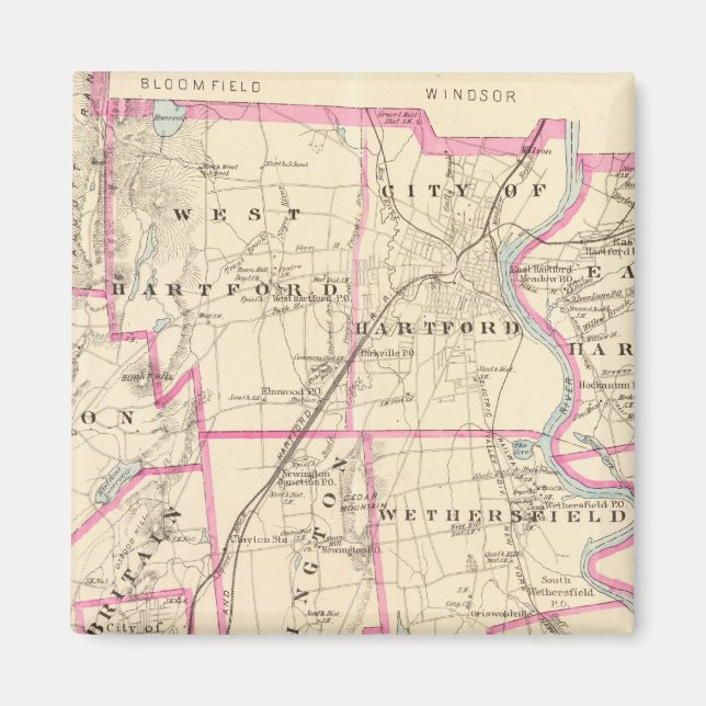 Hartford County Connecticut Magnet (Framsidan)