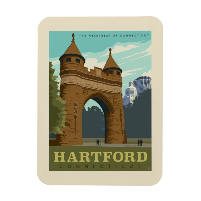 Hartford, CT Magnet (Vertikal)