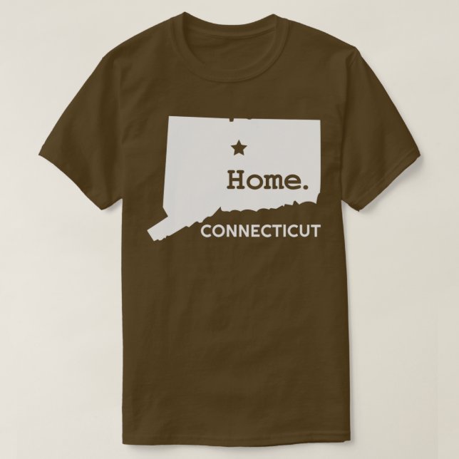 Hartford CT New England Silhouette State Connec T Shirt (Design framsida)