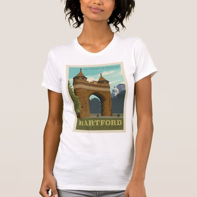 Hartford, CT T Shirt (Framsida)
