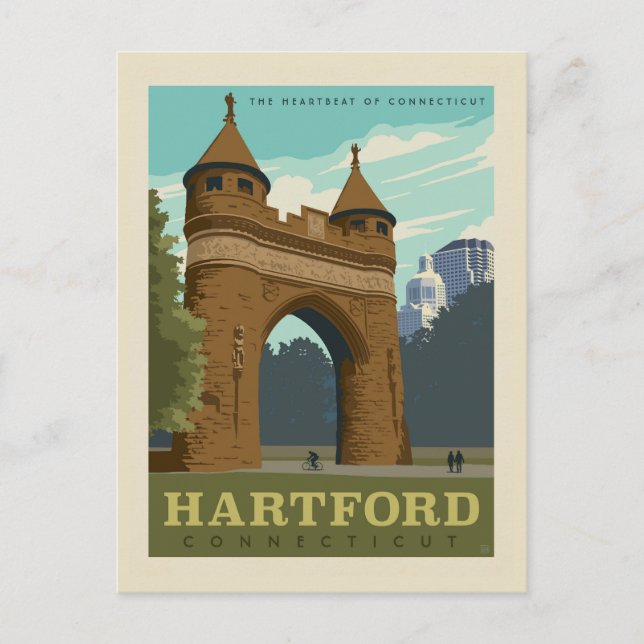 Hartford, CT Vykort (Framsida)
